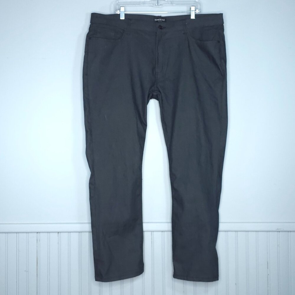 Kenneth Cole New York Charcoal 5 Pocket Pants 38x32 Office Casual Grunge Goth